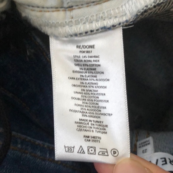 Re/Done 90s Extra Stretch High Rise Ankle Crop Royal Fade 23 - Picture 7 of 15